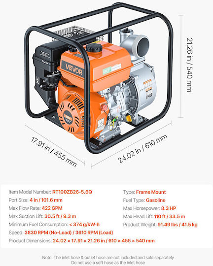 Vevor Electric Surface Pump 8.3hp