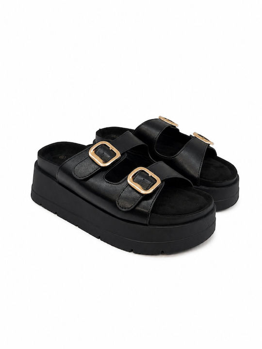 Γυναικεία Σανδάλια Flatforms Μαύρα