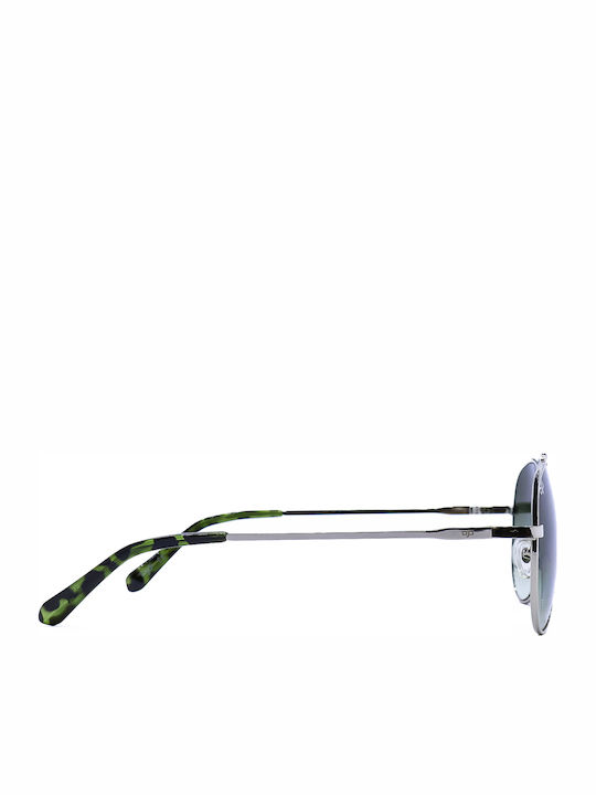 OJO Sunglasses Aviators Mata Ανδρικά Γυαλιά Ηλίου με Μεταλλικό Σκελετό Silver / Green Ντεγκραντέ 12OMN52252
