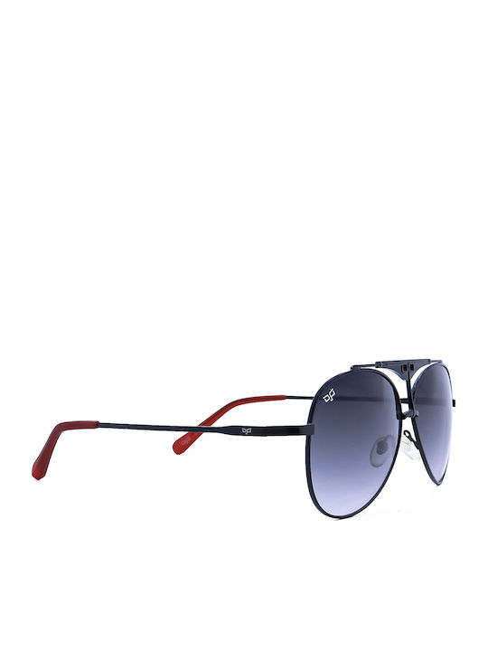 OJO Sunglasses Sonnenbrillen Μαύρα mit Metall Gestell OJO Sunglasses Sonnenbrillen Μαύρα mit Metall Gestell