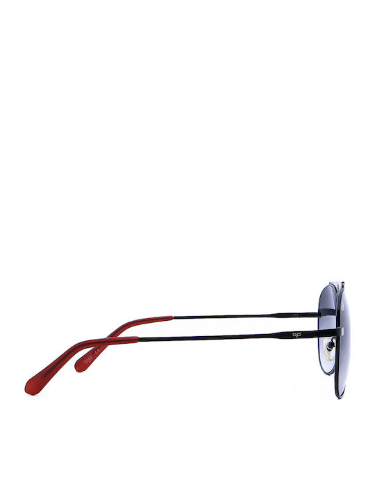 OJO Sunglasses Ανδρικά Γυαλιά Ηλίου με Μαύρο Μεταλλικό Σκελετό και Μαύρο Ντεγκραντέ Φακό 12OMN52253