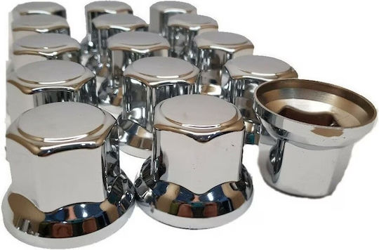 60 Pcs Bolt Nut Caps 32 Mm Chrome Trucks Trailers More