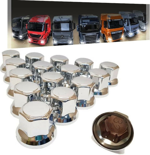 80 Pcs Bolt Nut Caps 32 Mm Chrome Trucks Trailers Others