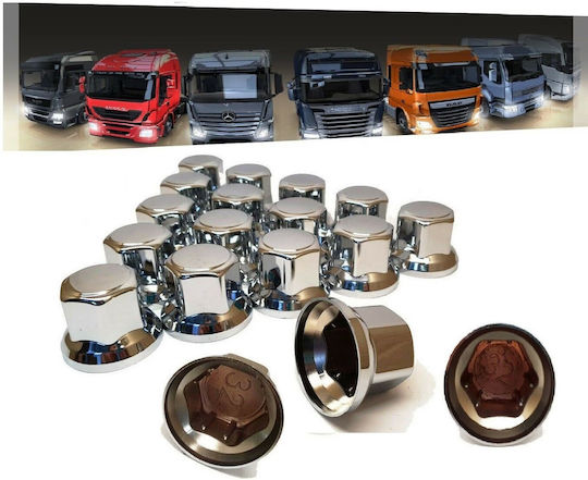 200 Bucăți Capace Piulițe Șurub 32 Mm Crom Camioane Remorci Altele