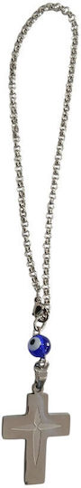 Car Charm Steel Silver Cross Chain 17cm Gt-305100788-000