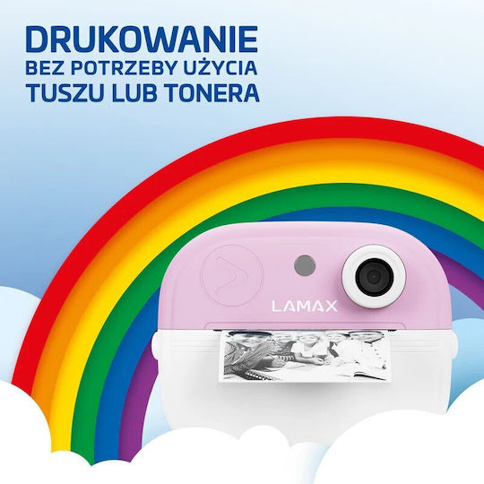 Lamax InstaKid2 Play Kids Compact Camera Full HD 1080p with Thermal Printing Pink