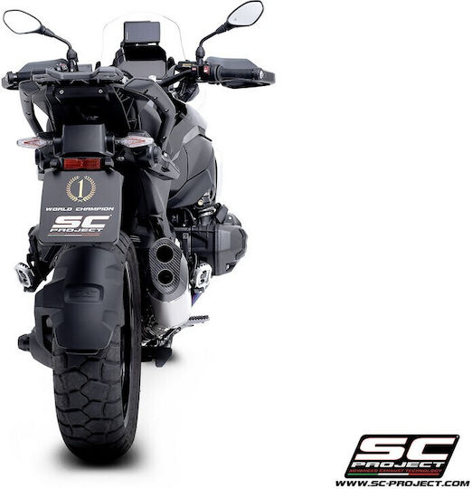 Τελικό Εξάτμισης Sc-project Adventure-r Bmw R 1300 Gs Τιτάνιο-carbon Oem Πλαϊνές Βαλίτσες