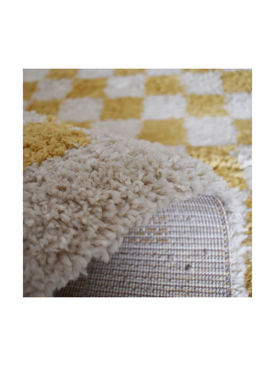 Shaggy Bonifay Rug Rectangular Cream Yellow 120x170cm