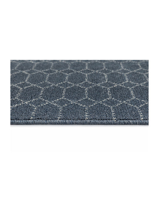 Nikotex Carpets Non-Slip Kitchen Runner Mat Belmont Blue-Ivory 80x150