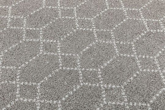 Nikotex Carpets Rutschfest Küchenmatte Läufer Küchen Belmont Grau-Weiß 67x200