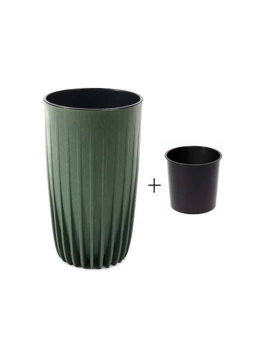 HowHomely Decorative Wooden Green Vase