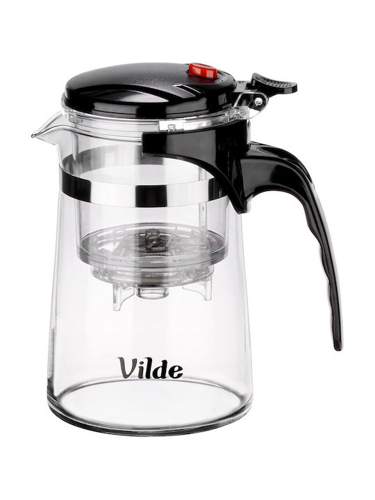 Vilde Τσαγιέρα με Φίλτρο Γυάλινη Διάφανη 600ml