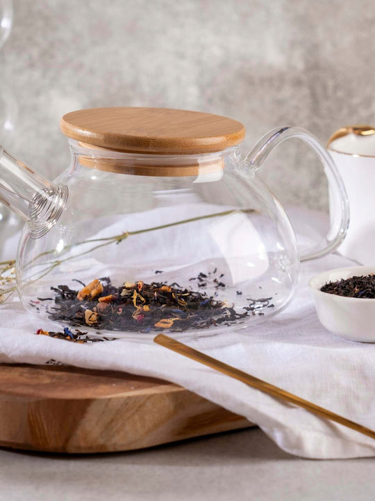 Green Touch Teapot with Filter Glass Transparent 750ml