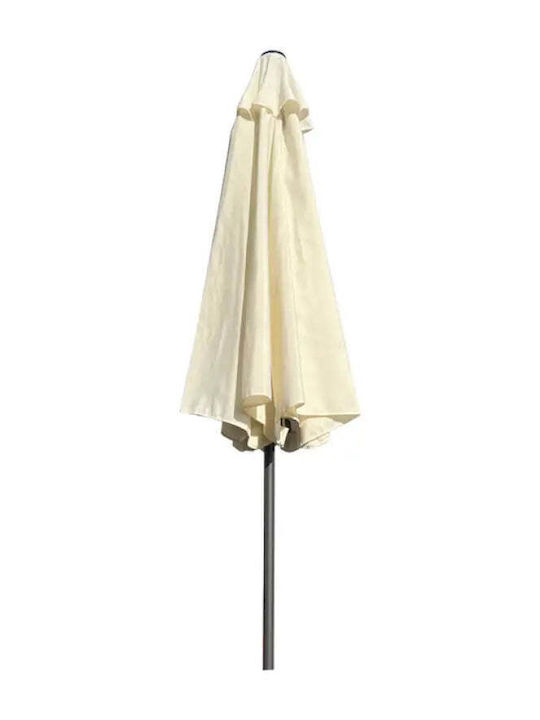Aluminium-Garten- und Terrassen-Sonnenschirm Beige 2,7x2,7m