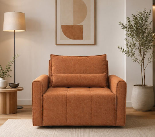 Πολυθρόνα Κρεβάτι Πορτοκαλί 123x109x91cm