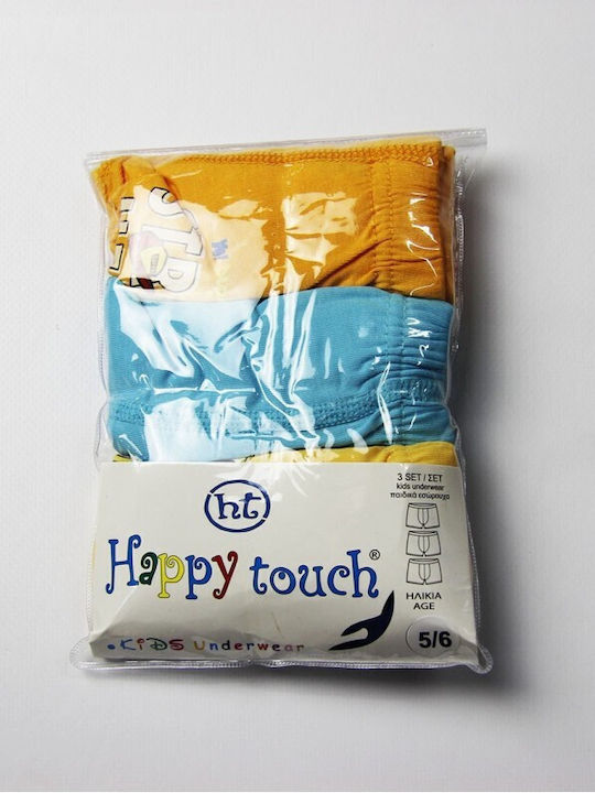 Happy Touch Set Lenjerie Pentru Copii Boxeri 3 Bucăți Galbeni