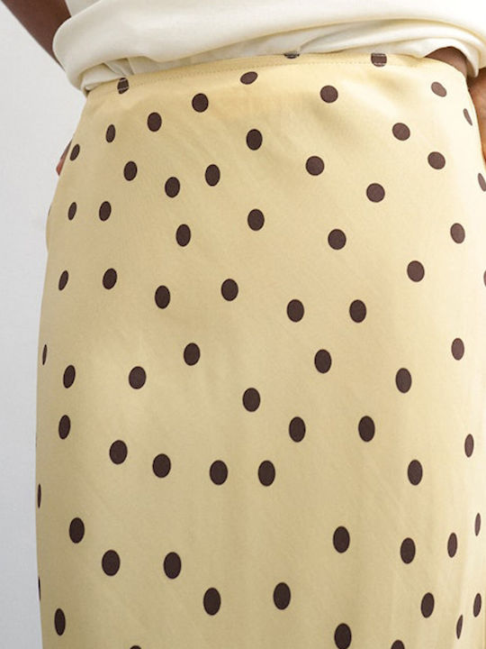 Satin Polka Dot Skirt Buttercream