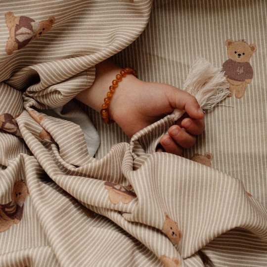 La Millou Babydecke Wickeltücher für Kinderzimmer Bambus Beige 100x120cm