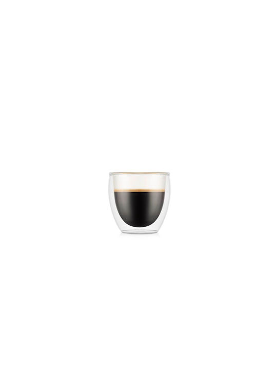 Bodum Set Bodum Kaffee/Freddo Sportschützen aus Glas in Braun Farbe 80ml 2 Stück