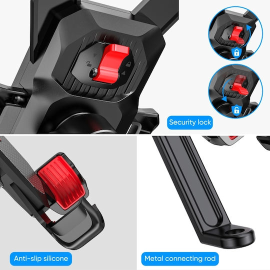 Joyroom Motorcycle Phone Mount with Adjustable Arm for Handlebar