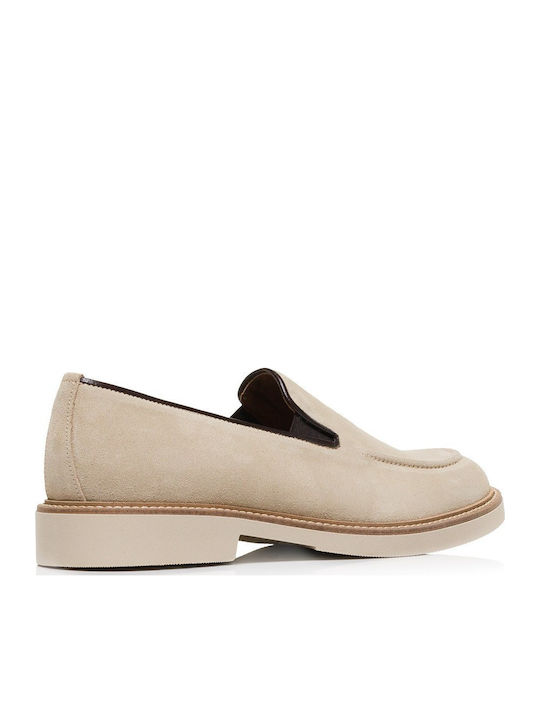 Δερμάτινα Ανδρικά Loafers σε Μπεζ Χρώμα