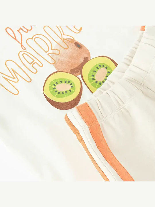 Kids Set with Shorts Summer 2 Pieces Beige Mix