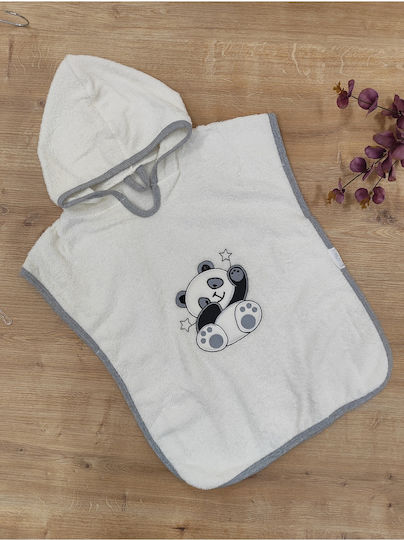 SteweHome Baby Bath Towel-Bathrobe Hooded Grey 75x80cm