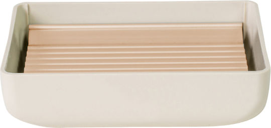 SteweHome Bathroom Accessory Set Plastic Beige 5 Pieces