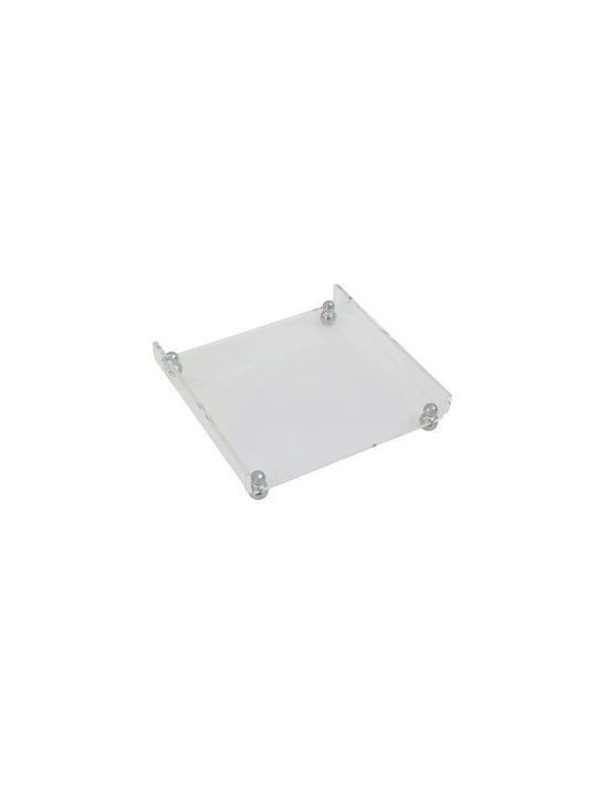 SteweHome Επιτραπέζια Βάση Πλαστική 24x24εκ. Ασημί