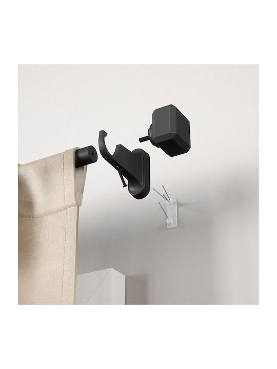 Umbra Extendable Metallic Curtain Pole Matte Black Geo Pinpoint Φ2.5 107-305 cm