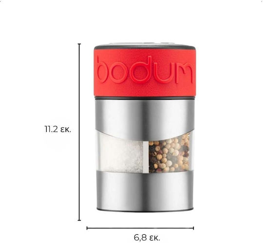 Bodum Twin 11002-04 Salt & Pepper Mill 2-in-1 Red