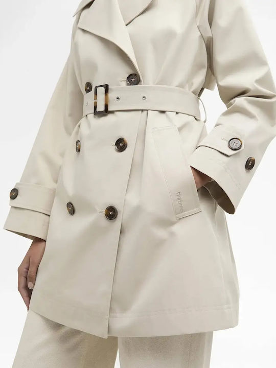 Short Women's Jacket for Winter Ecru