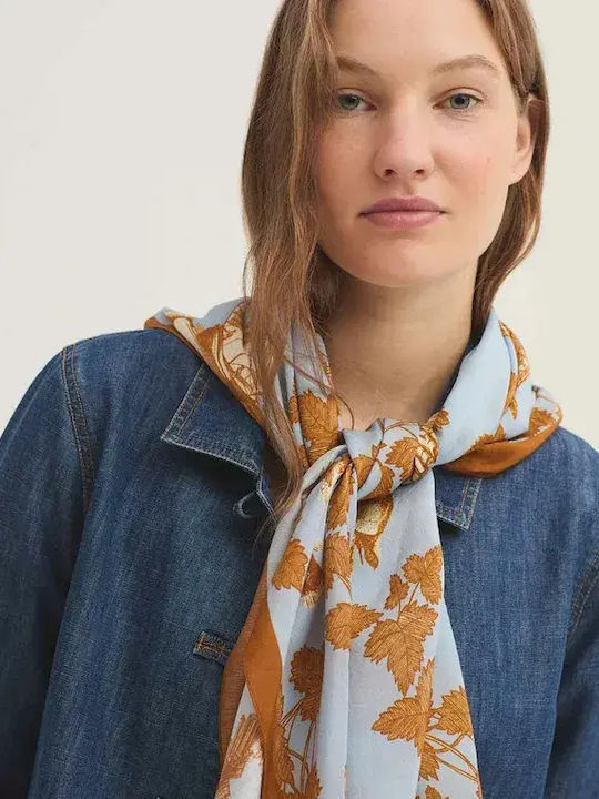 Nice Things Damen Seidenschal Hellblau