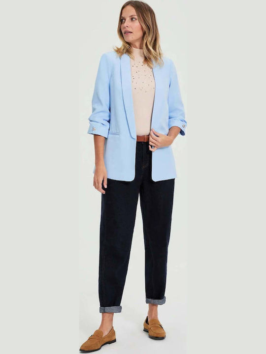 Moodo Damen Blazer Hellblau
