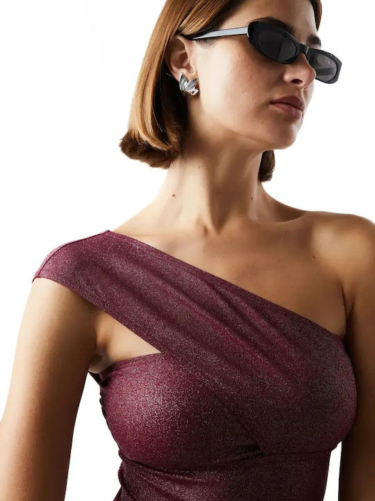 One Piece Swimsuit with Removable Padding Burgundy