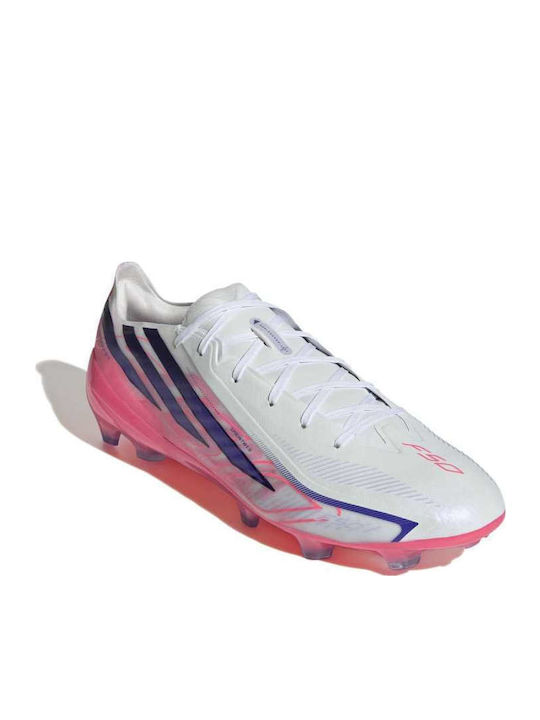 adidas F50 Hyperfast Pro FG Football Shoes with White Cleats