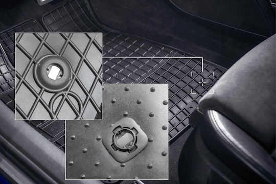 Gummi Auto Fußmatten Lexus LS III Limousine 2000-2006 Schwarz Passgenau