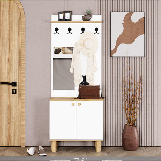 SteweHome Flurmöbel & Aufbewahrung mit Spiegel & Schuhregal 70x35,3x185cm