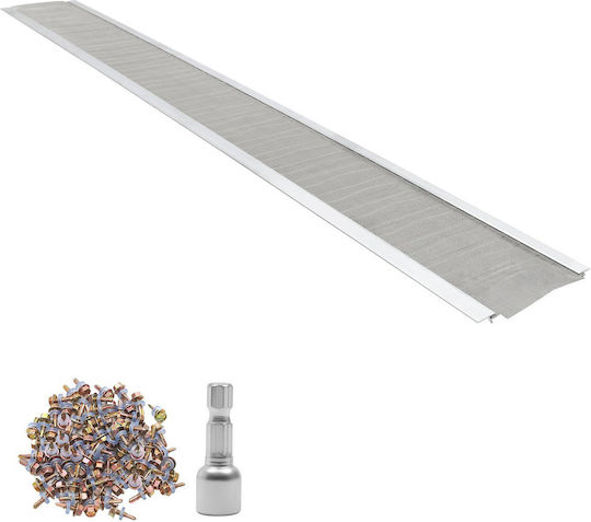 Vevor Gutter Gutter Aluminum Gutter Cover 152.4 Mm Stainless Steel Heavy Duty Micro Mesh Length 14.63 M Thickness 1.02 Mm Protective Sheet Pine Needle Debris Easy Diy Includes Screws 12 Pcs