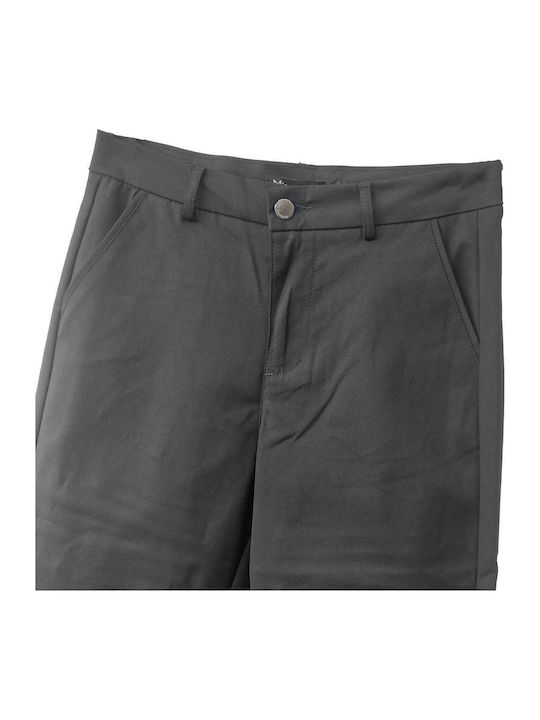 Damen Chino Hose Baumwoll-Set in Lose Passform Schwarz