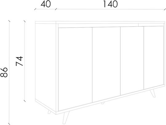 Konsolentisch Braune M140xB40xH86cm