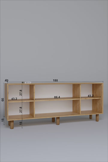 Wooden Console Multicolour L180xW40xH75cm