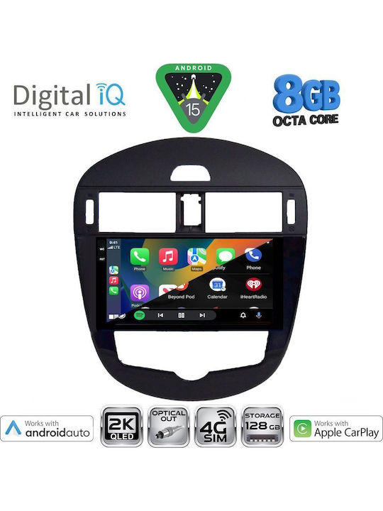 Digital IQ Car Audio System for Nissan Pulsar 2014-2020 with Clima (Bluetooth/USB/WiFi/GPS/Apple CarPlay/Android Auto) with 9" Touch Screen