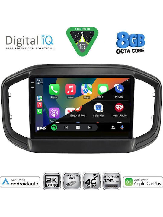 Digital IQ Car Audio System for Fiat Strada 2020 (Bluetooth/USB/WiFi/GPS/Apple CarPlay/Android Auto) with 9" Touch Screen