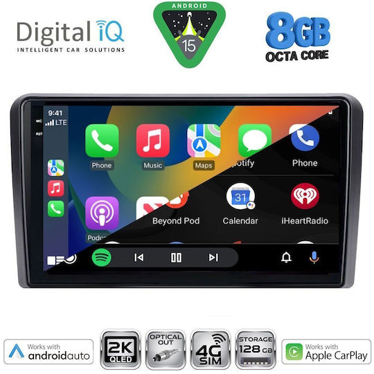 Digital IQ Ηχοσύστημα Αυτοκινήτου για Hyundai H-1 2007-2020 (Bluetooth/USB/WiFi/GPS/Apple-Carplay/Android-Auto) με Οθόνη Αφής 9"