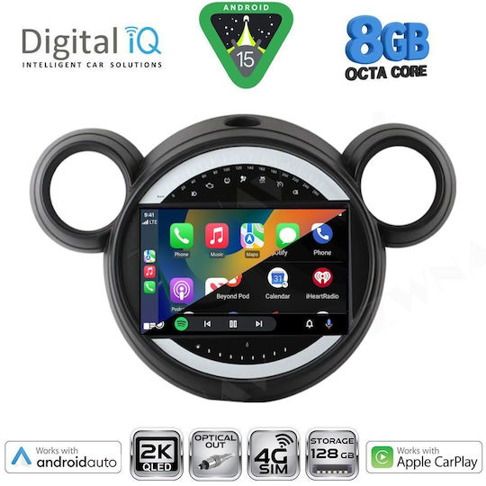 Digital IQ Car Audio System for Mini Countryman / Paceman 2010-2016 (Bluetooth/USB/WiFi/GPS/Apple CarPlay/Android Auto) with 9" Touch Screen