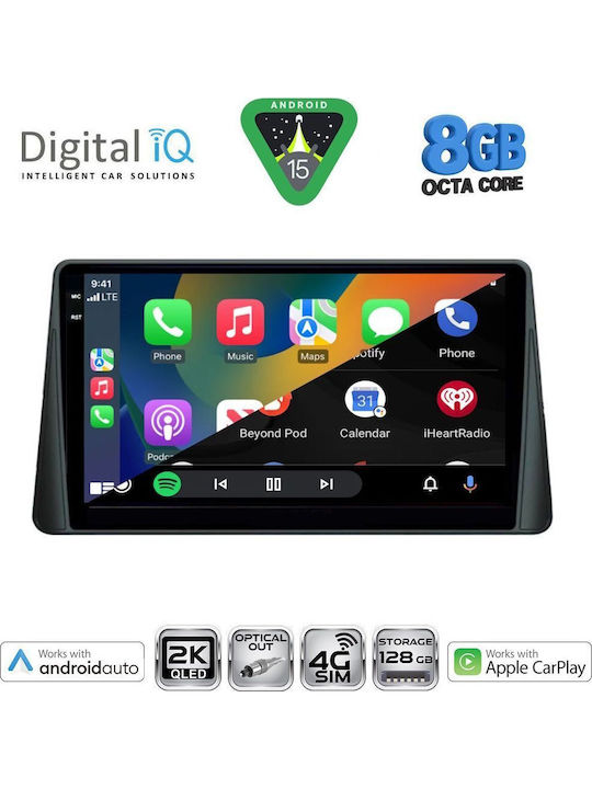 Digital IQ Car Audio System for Ford Focus 2019 Bluetooth USB WiFi GPS Apple CarPlay Android Auto with 9" Touch Screen