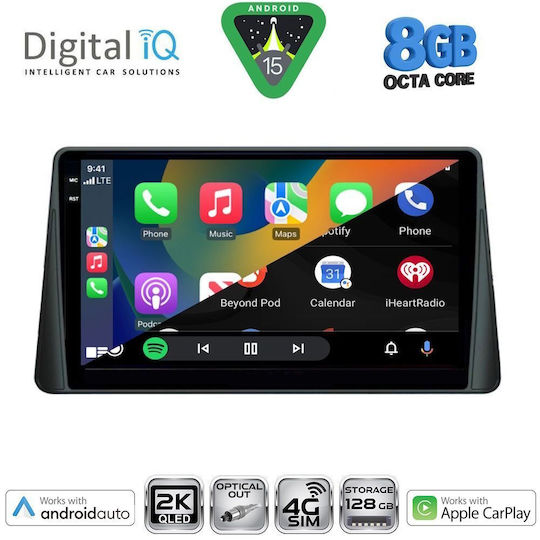 Digital IQ Car Audio System for Ford Focus 2019 Bluetooth USB WiFi GPS Apple CarPlay Android Auto with 9" Touch Screen