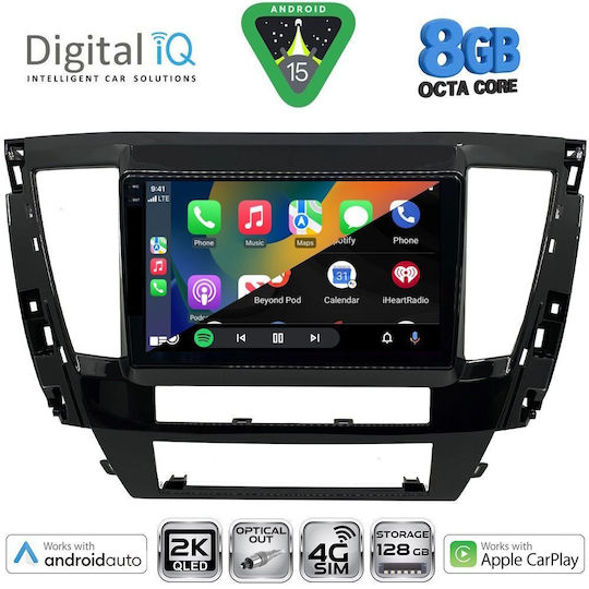 Digital IQ Car Audio System for Mitsubishi Pajero 2020 Bluetooth USB WiFi GPS Apple CarPlay Android Auto with 9" Touch Screen