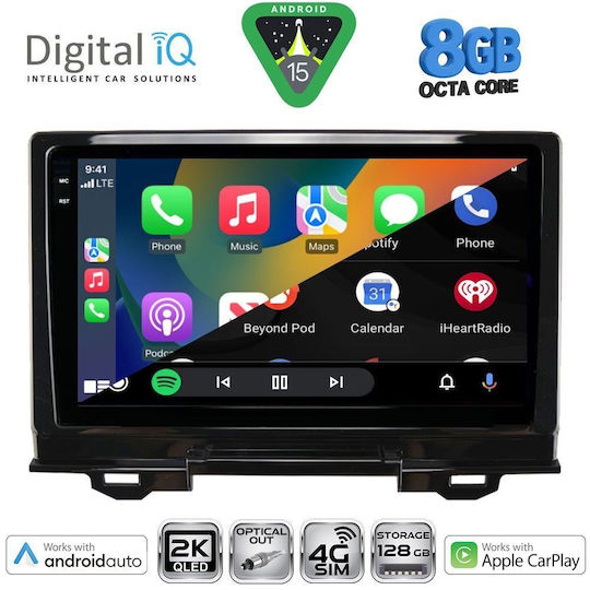 Digital IQ Car Audio System for Honda HR-V 2021 Bluetooth USB WiFi GPS Apple CarPlay Android Auto with 9" Touch Screen